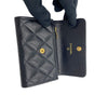 CHANEL Klassisches Shining Twist CC Kartenetui 26. Saison Goldener Logo Quilting 162037331 [P]