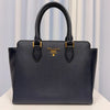 PRADA Saffiano Soft Leder Tote Bag Navy 162092012 [P]