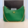 Prada Reedition Saffiano Leather Tessuto Chain Hobo Bag 162092011 [P]