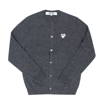Comme Des Garcons 3 PLAY Cardigan with Heart Patch White 162099213 [P]