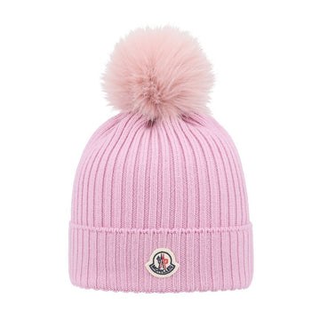 Moncler Pom Pom Beanie with Logo Patch 162099625 [P]