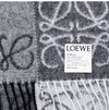 Loewe Checkered Wool Cashmere Fringe Scarf 162099639 [P]