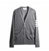 Thom Browne Merino Wool Stitch Cardigan Mid Gray 38051538 [P]
