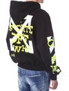 OFF WHITE ネオンベルベットレタリングフーディ 124511170 [P]