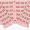 Maison Kitsune Baby Fox Patch Check Ribbed V-Neck Cardigan 144569655 [P]