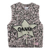 Ganni Pink Graphic Women's Wool Knit Vest 124442522 [P]