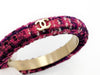 CHANEL Coco Mark Tweed Pink Bangle Bracelet 5VCHA33953 139641479 [P]