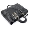 Dior Black Lambskin Cannage Lady Extra Large 2WAY 162105169 [P]