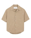 AMI Cotton Short Sleeve Camp Collar Wide Shirt 156729602 [P]