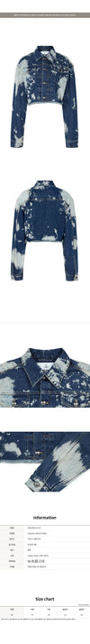 Vivienne Westwood Blue Extra Crop Marlene Denim Jacket 162106754 [P]