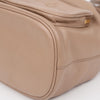 PRADA Graues Dreieck-Logo Kapskin Bucket Bag Beige 160349173 [P]