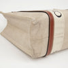 Chloe Medium Tote Bag Linen Canvas White Brown 161768703 [P]