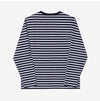 MAISON KITSUNE Bold Fox Head Patch Stripe Marine Langarmshirt (S, M, L, XL, XXL) 145429329 [P]