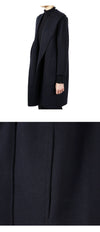 MAXMARA ウィメンズ メッシュ ベルト ウール コート (ネイビー) 2529016061600 142961052 [P]