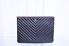 CHANEL Lambskin New Medium Chevron Clutch A82545 162160678 [P]