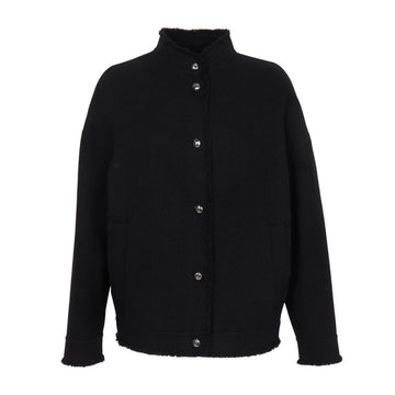MAXMARA Schwarze Wolljacke mit hohem Kragen 162161271 [P]