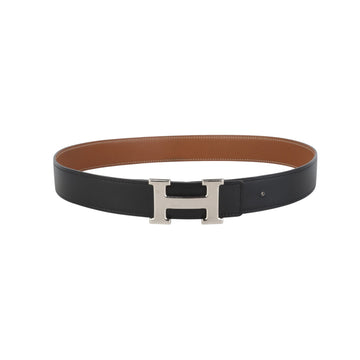 HERMES Reversibler Gürtel mit H-Schnalle in Palladium-Silber 75 37908-5 162162113 [P]
