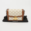 Celine Triope Mini Size Canvas Calfskin Shoulder Bag White 160309897 [P]