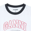Ganni Women's Basic Cotton Jersey Margo Kitty Print T-Shirt Bright White A1050030-151 149777531 [P]