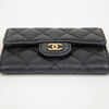CHANEL Classic Card Holder Calfskin Gold 160663735 [P]