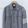 Thom Browne Cotton Knit Shirt Jacket Grey 162184303 [P]