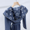 Louis Vuitton Monogram Hooded Belt Women's Coat Navy 36 162184343 [P]