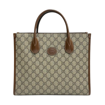 GUCCI Interlocking GG Kleine Braune Tote Tasche 659983 162221041 [P]