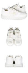 PRADA Damen Dreieck-Logo Fracs 2.0 Leder Sneakers (Ivory) 1E921N 79N F0304 129349984 [P]