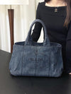 PRADA Denim Navy Kanapa Canvas Tote Bag 4VPRB29660 119263522 [P]