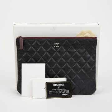 CHANEL Kaviar Klassische Neue Medium Clutch A82545 155270510 [P]