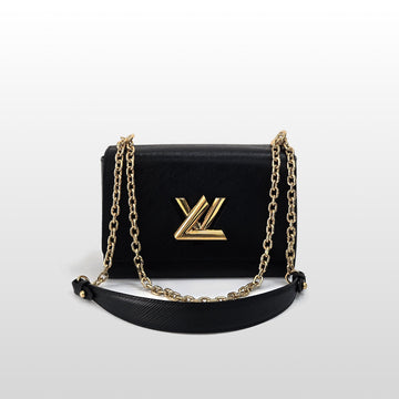 Louis Vuitton Twist Epi MM Shoulder Bag Black M59035 162250955 [P]