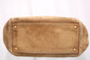 CHANEL Brown Suede Accordion Chain Shoulder Bag 162251422 [P]