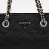 PRADA Quilted Chain Tote Bag Schwarz 160367832 [P]