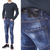 DSQUARED2 Slim Biker Jeans mit gewaschenem Denim/74LB1156 150689885 [P]