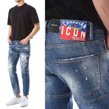 DSQUARED2 Slim Biker Jeans mit Distressed Details_79LA0022 150689903 [P]