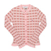 Maison Kitsune Baby Fox Patch Check Ribbed V-Neck Cardigan 144569655 [P]
