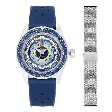 MIDO Ocean Star Decompression Worldtimer Men's Rubber Watch 160366164 [P]