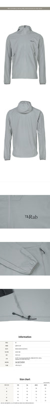 Rab Lightweight Zinc Borealis Hooded Jacket QWS76 LZN 159887374 [P]