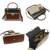 GUCCI GGスプリーム キャンバス ブラック レザー パドロック スモール トップハンドル 2WAY 453188 162331870 [P]
