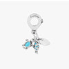 Pandora Fish Sea Turtle Conch Triple Pendant Earrings Silver 140549195 [P]