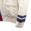 GUCCI Kabel Web Wollstrickjacke 763373 162371674 [P]
