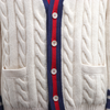 GUCCI Kabel Web Wollstrickjacke 763373 162371674 [P]