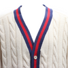 GUCCI Kabel Web Wollstrickjacke 763373 162371674 [P]