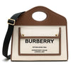 BURBERRY Kleine zweifarbige Canvas-Leder-Taschen mit Tasche 8036784 28270225 [P]