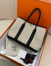 HERMES Gartenparty 36 Canvas U-Gravur 162374402 [P]