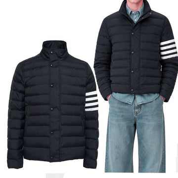 Thom Browne 26fw Shiny Ripstop Down Jacket Navy 162374430 [P]