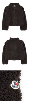 Moncler Kids Teddy Fleece Zip-Up Jacket 161314979 [P]
