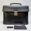 Prada Vitero Leather Dial Lock Briefcase Black (Unisex, Rare Item) 162475277 [P]