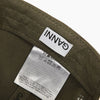 GANNI Logo-Stickerei Canvas Kalamata Khaki Baseball Cap 159162688 [P]