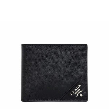 PRADA 26FW Schwarz Logo Saffiano Geldbörse 162546517 [P]